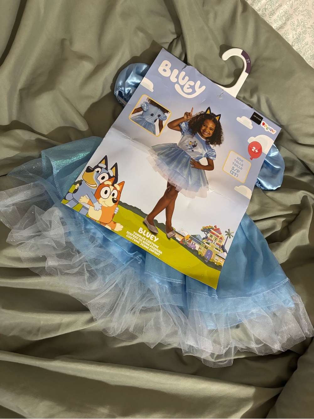 Target Bluey Light Blue Tulle Dress Costume (Blue)